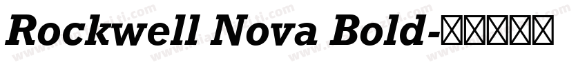 Rockwell Nova Bold字体转换